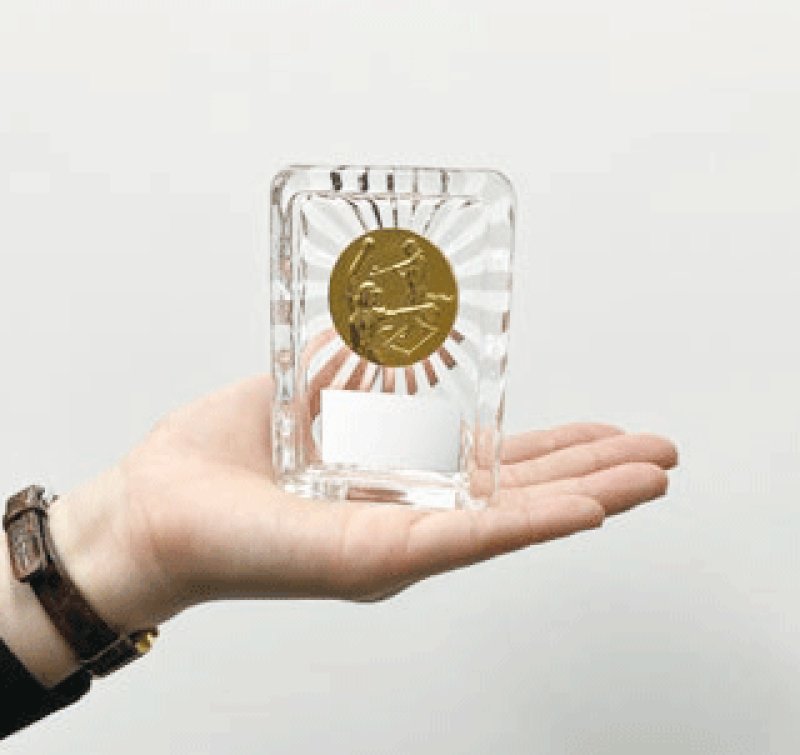 画像3: 手のひらサイズ　ガラス製　表彰盾　/クリア/　競技マーク取り換え　S-6023 【30%OFF】