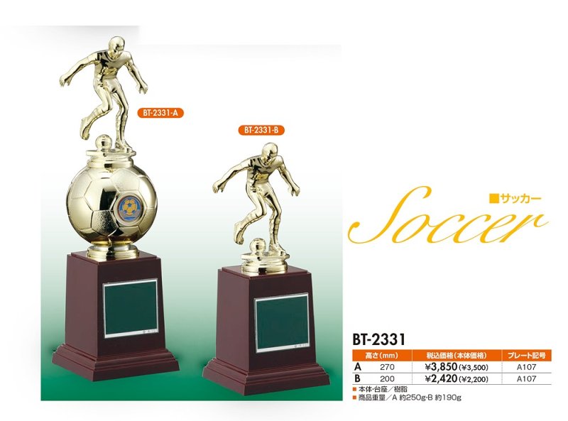 画像1: サッカー・フットサル用　ブロンズトロフィー BT-2331 (旧：BT-2676）【30%OFF】