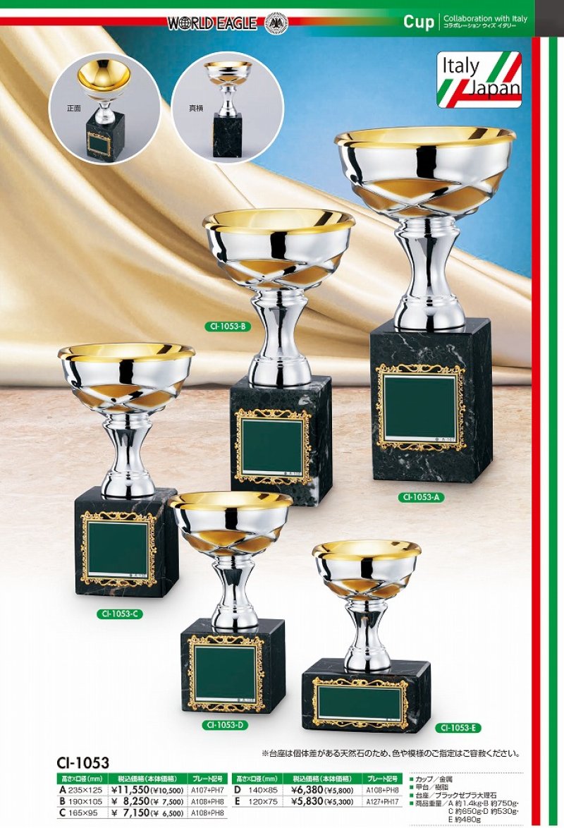 画像1: MADE IN ITALY　優勝カップ　CI-1053　（旧：CI-1190）【30%OFF】【文字代無料】