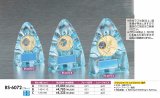 ガラス製　表彰用盾　【ブルー】　競技レリーフ選択　RS-6072【30%OFF】【文字代無料】