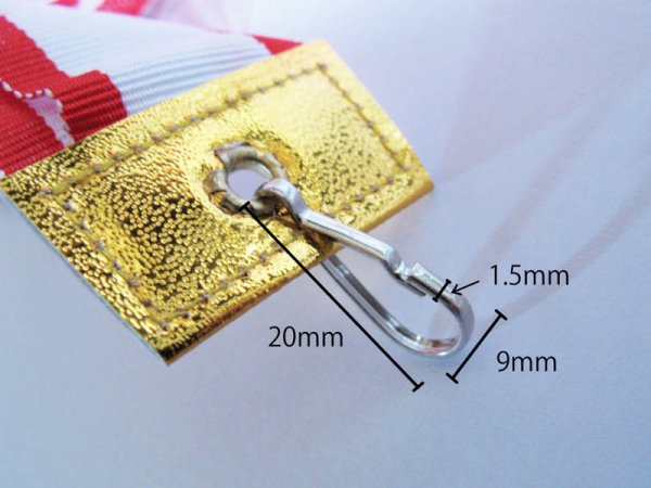 画像2: 子供用　短い　首掛けりぼん （表彰メダル用） 【ピンクとブルー】 (2)