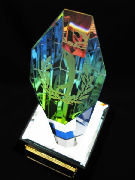 画像2: ゴルフ専用　クリスタルトロフィー　CM-295  【40%OFF】【文字代無料】 (2)