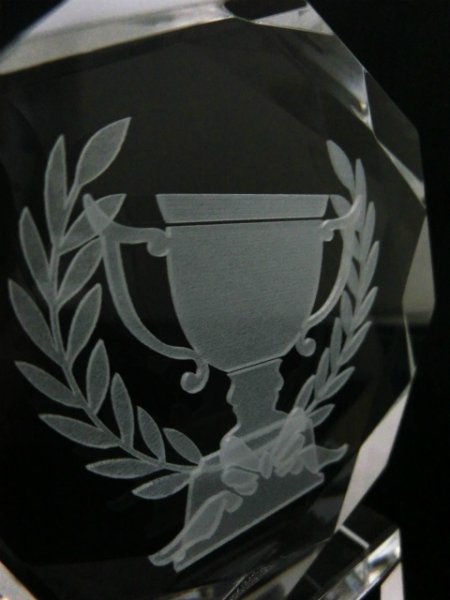 画像5: クリスタルトロフィー　B529 （旧B387）　/　クリスタル内部に図柄 (5)