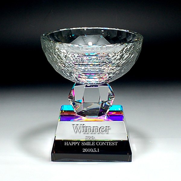 画像6: クリスタルトロフィー　CR-6  （レインボー加工） /　【サンドブラスト彫刻】 (6)