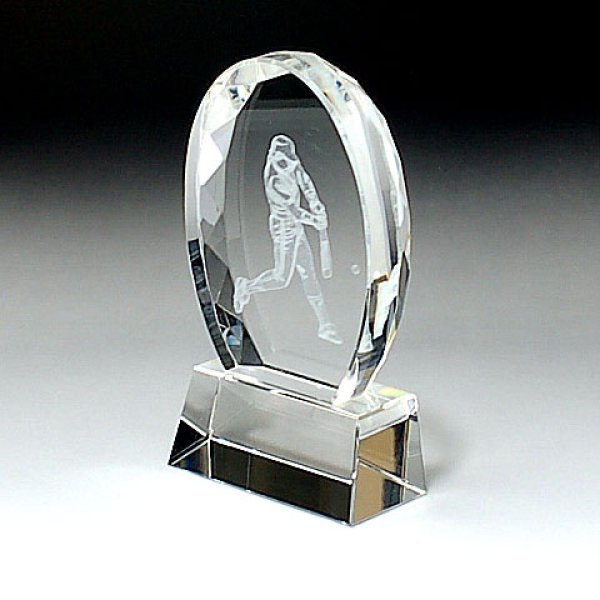 画像7: 2Dデザイン・野球/ソフトボール専用クリスタルトロフィー / 811  (7)