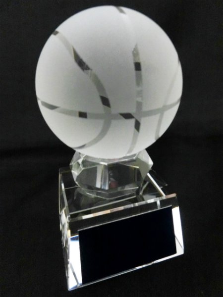 画像2: ボール直径60ｍｍ！　バスケットボール・ミニバス専用クリスタルトロフィー/SB-1  (2)