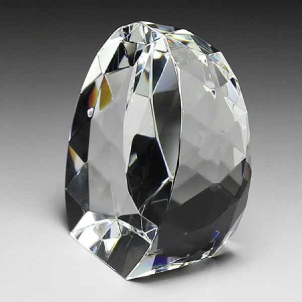 画像4: クリスタルトロフィー　コンパクトタイプ　DW-14　/2D名入れ　【ダイヤカットアーチ】 (4)