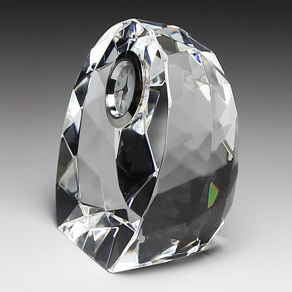 画像6: 時計付 クリスタル製　メモリアルオブジェ　DT-17　/　【サンドブラスト彫刻】　または　【UVカラー印刷】　 (6)