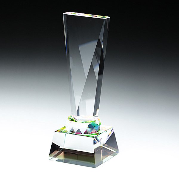 画像3: クリスタルトロフィー CR-28 (レインボー加工) / 【サンドブラスト彫刻】 または【ワンポイント限定のUV印刷】 (3)