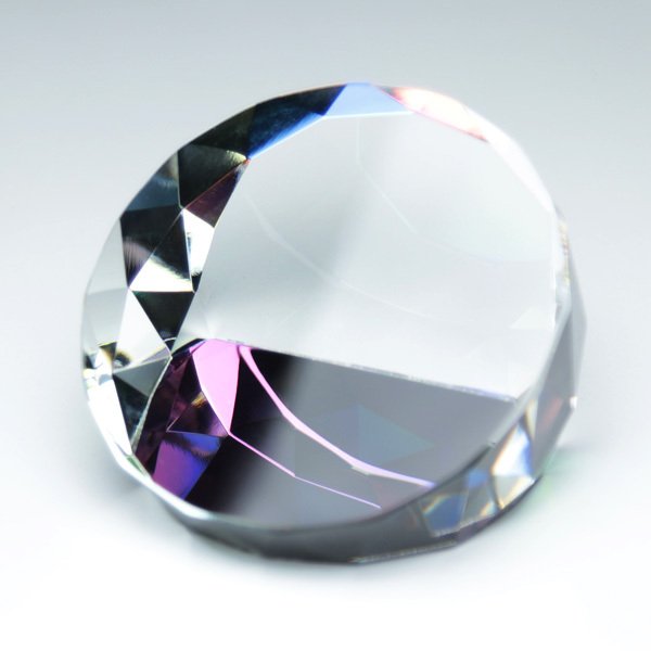 画像3: クリスタル製　メモリアルオブジェ　DW-19　/　【2Ｄレーザー彫刻】　【レインボー加工】 (3)