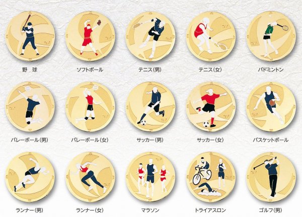 画像4: MVメダル 真鍮の凹凸カラーレリーフ(直径60m/m) 【40%OFF】【文字代無料】 (4)