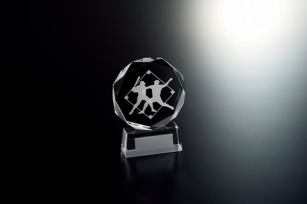 画像2: 野球 クリスタルトロフィー B529 (2)