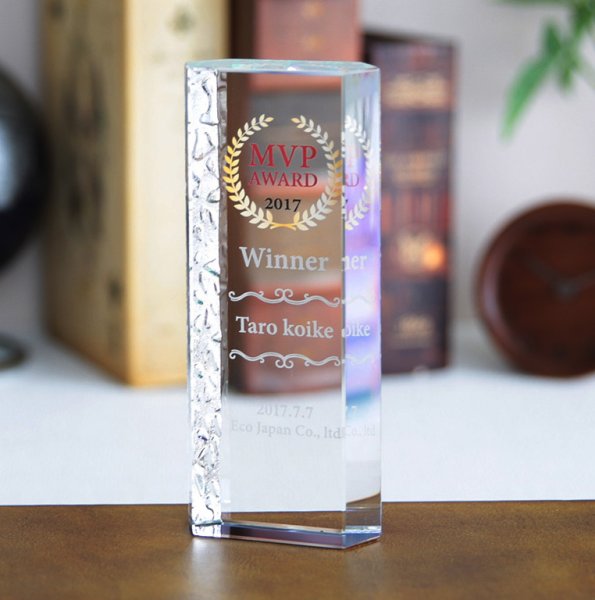 画像4: クリスタルトロフィー　CR-20　（レインボー加工）　/  【サンドブラスト彫刻】または【ＵＶ印刷】 (4)