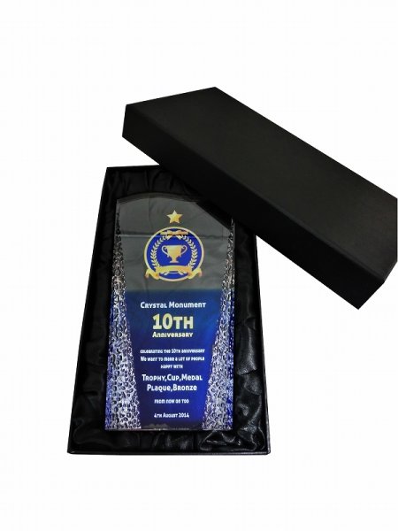 画像13: 【ブラックビューティー】　クリスタルトロフィー　CRB-17　/　（UV印刷＋サンドブラスト彫刻に色入れ）】 (13)