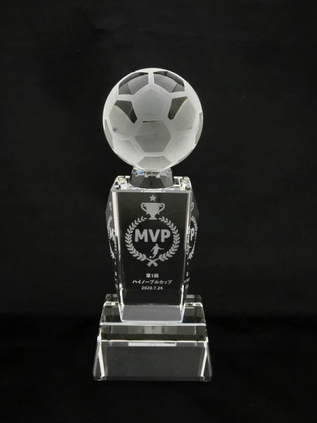 画像4: クリスタルトロフィー CR-7  【ボール８種 / 地球・ゴルフ・バスケットボール・サッカー・バレーボール・野球・テニス・ラグビ－(アメフト)】 【サンドブラスト彫刻】または【ＵＶ印刷】　 (4)