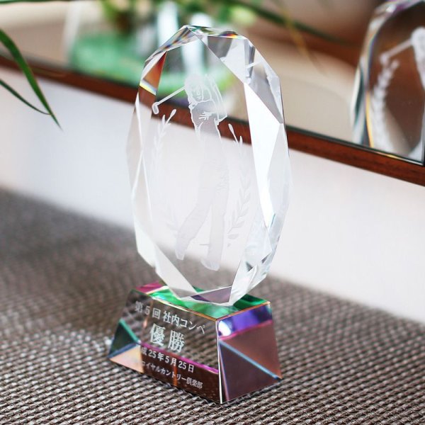 画像4: クリスタルトロフィー　CR-16　/　【サンドブラスト彫刻】または【ＵＶ印刷】 (4)