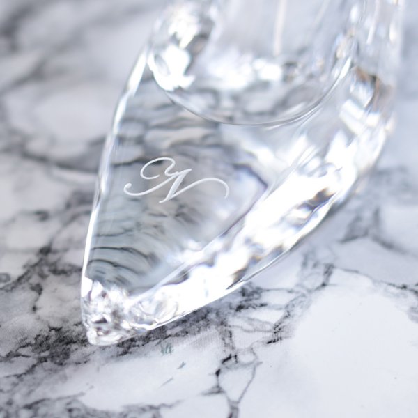 画像3: ガラスの靴（クリスタル製のハイヒール）　CH-1　【サンドブラスト彫刻】　シンデレラシューズ (3)