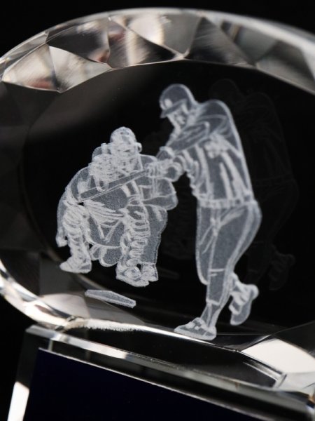 画像6: 2Dデザイン・野球/ソフトボール専用クリスタルトロフィー / 811 （横型） (6)