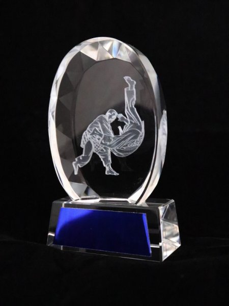 画像4: 2Dデザイン　柔道　専用クリスタルトロフィー / 811  (4)