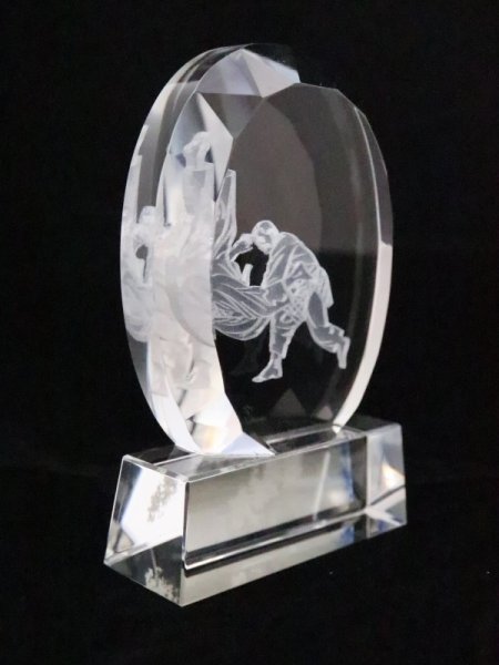 画像7: 2Dデザイン　柔道　専用クリスタルトロフィー / 811  (7)