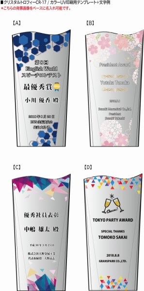 画像12: クリスタルトロフィー　CR-17　/　【サンドブラスト彫刻】または【ＵＶ印刷】 (12)