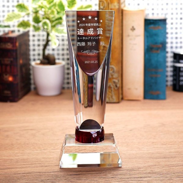 画像7: クリスタルトロフィー CR-35 / 【2Dレーザー彫刻】 (7)