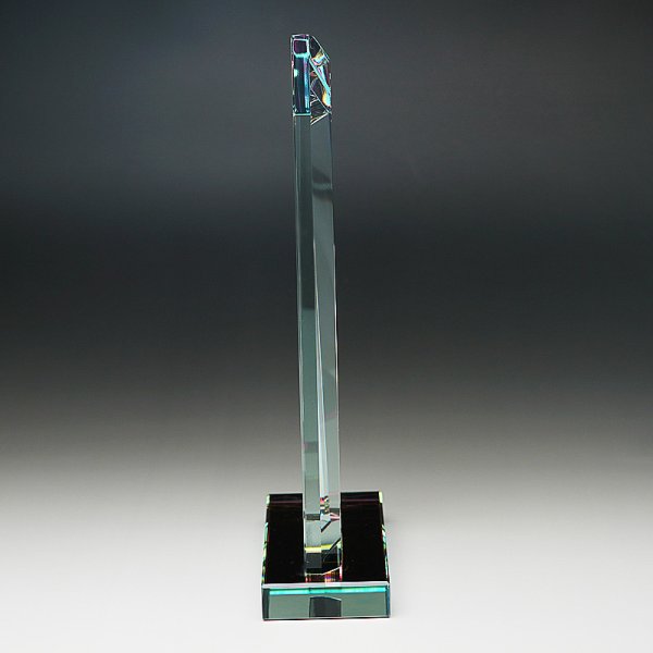 画像5: ホワイトガラストロフィー/レインボー加工　WCR-37　/　【2Dレーザー彫刻】 (5)