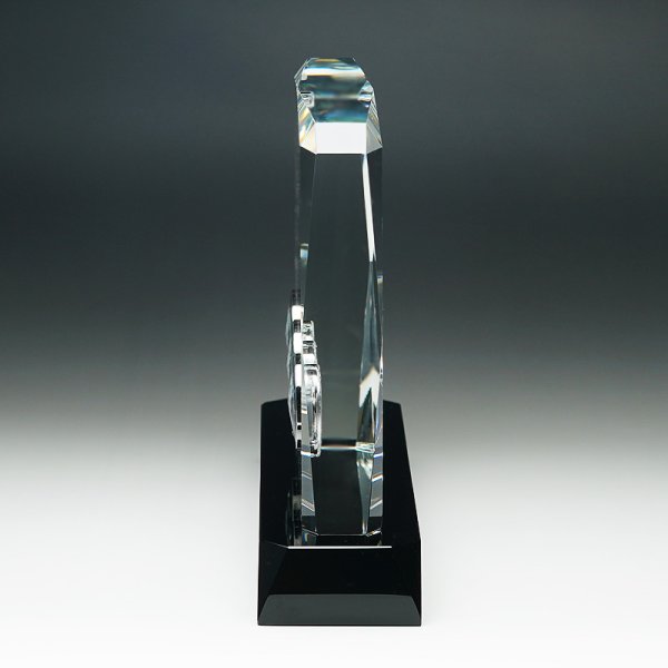 画像3: ワールドクロック　時計「３個付」　クリスタル製　メモリアルオブジェ　DT-21  /　【サンドブラスト彫刻】　または　【UVカラー印刷】 (3)