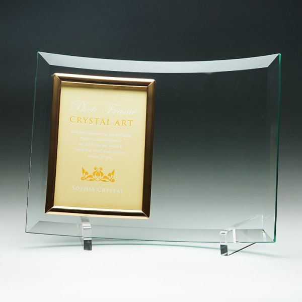 画像5: 曲げ・写真立・ガラス製フォトフレーム  DF-3　(L判写真）　/　【サンドブラスト彫刻】 (5)