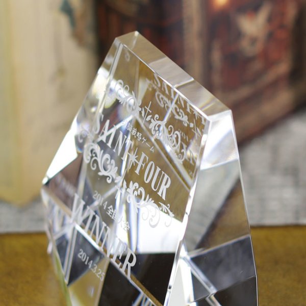 画像3: クリスタルトロフィー　CR-15 / 【サンドブラスト彫刻】　または　【ＵＶカラー印刷】 (3)