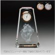 画像2: 【SFC-3 / 花束】　ファンタジークロック　時計付　クリスタル製　メモリアルオブジェ　【サンドブラスト彫刻】  (2)