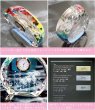 画像3: 【SFC-8 / 桜・サクラ 】　ファンタジークロック　時計付　クリスタル製　メモリアルオブジェ　【サンドブラスト彫刻】  (3)