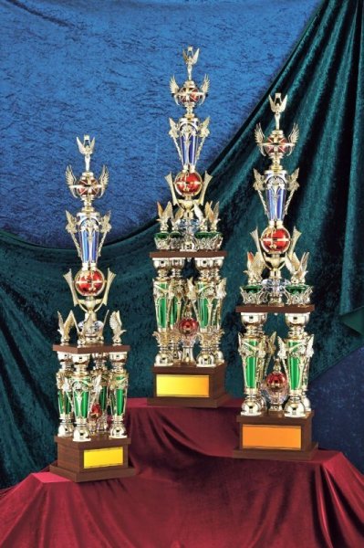 画像2: 4本柱トロフィー　A603　極彩色　【40%OFF】【文字代無料】 (2)