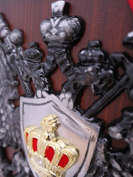 画像3: 双頭の鷲　木製楯　K-5004　（旧：K-3003）【40%OFF】【文字代無料】 (3)