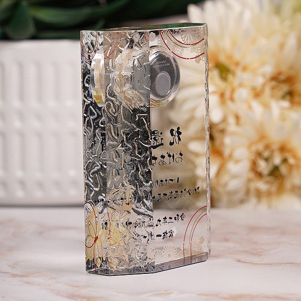 画像14: 時計付　クリスタル製　メモリアルオブジェ　コンパクトタイプ　DT-14・DT-15（レインボー加工）/【サンドブラスト彫刻】または【ＵＶカラー印刷】 (14)