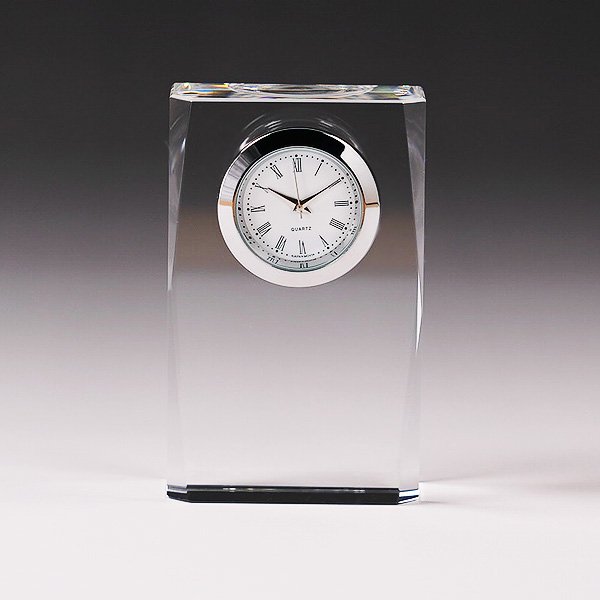 画像12: 時計付　クリスタル製　メモリアルオブジェ　DT-1　/ 【サンドブラスト彫刻】または【ＵＶカラー印刷】 (12)