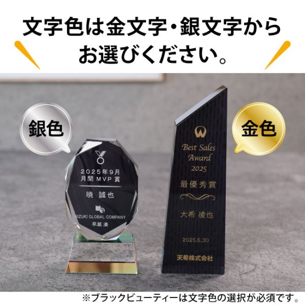 画像18: 【ブラックビューティー】　クリスタルトロフィー　CRB-17　/　（UV印刷＋サンドブラスト彫刻に色入れ）】 (18)