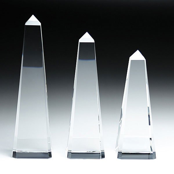 画像7: CRJ-30　ジュエリー付　オベリスク　クリスタルトロフィー　/　【サンドブラスト彫刻＋色入れ】 (7)