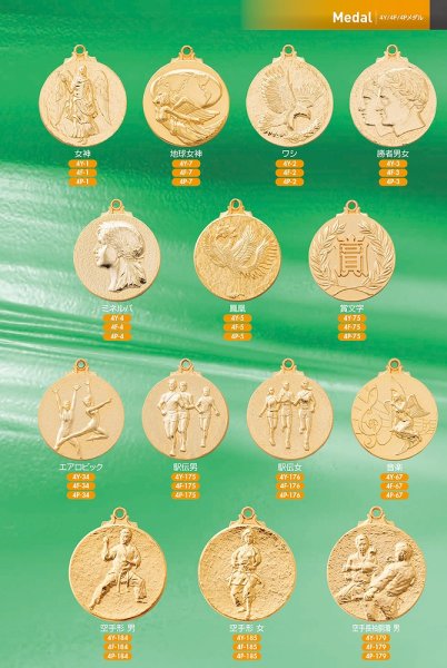 画像3: 4Y 4F 4P メダル　（ダイキャスト金属製・直径45ｍｍ）　【30%OFF】【文字代無料】 (3)