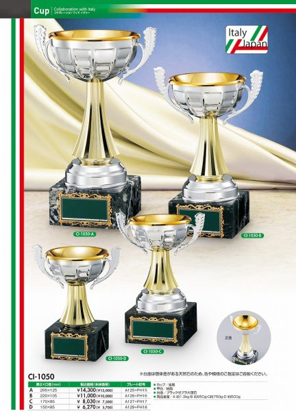 画像1: MADE IN ITALY　優勝カップ　CI-1050   （旧：CI-1187）【30%OFF】【文字代無料】 (1)