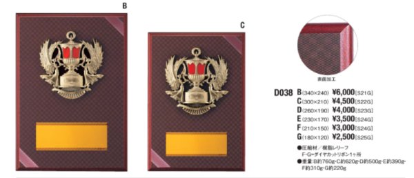 画像1: 木製　表彰楯　D038　　【女神とカップ】　40％OFF (1)